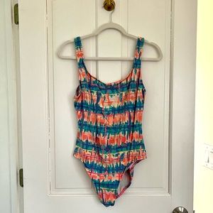 80-90’s Vintage Jantzen One Piece Pastel Swimsuit
